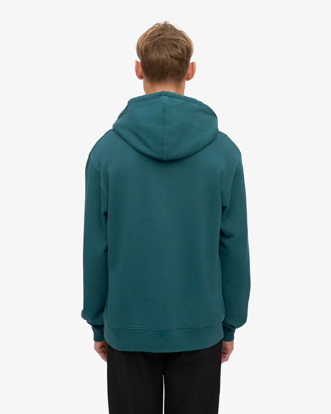 Sweat à capuche Classic Organic en coton bio - Vert océan