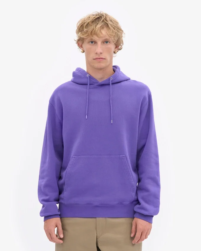 Sweat à capuche Classic Organic en coton bio - Violet ultra