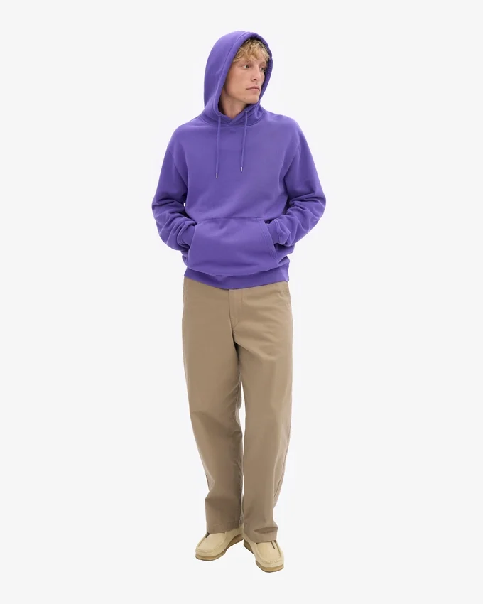 Sweat à capuche Classic Organic en coton bio - Violet ultra