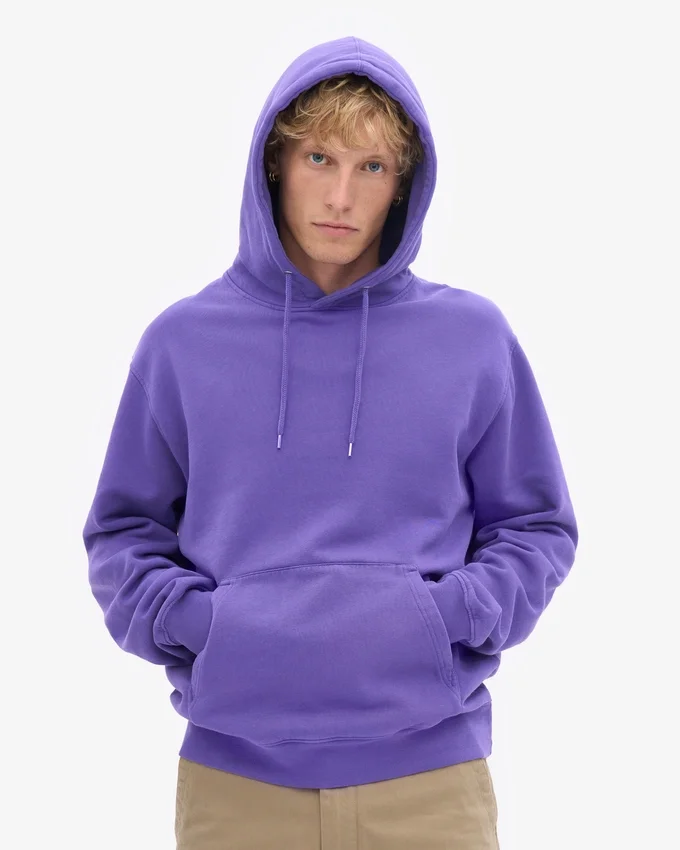Sweat à capuche Classic Organic en coton bio - Violet ultra