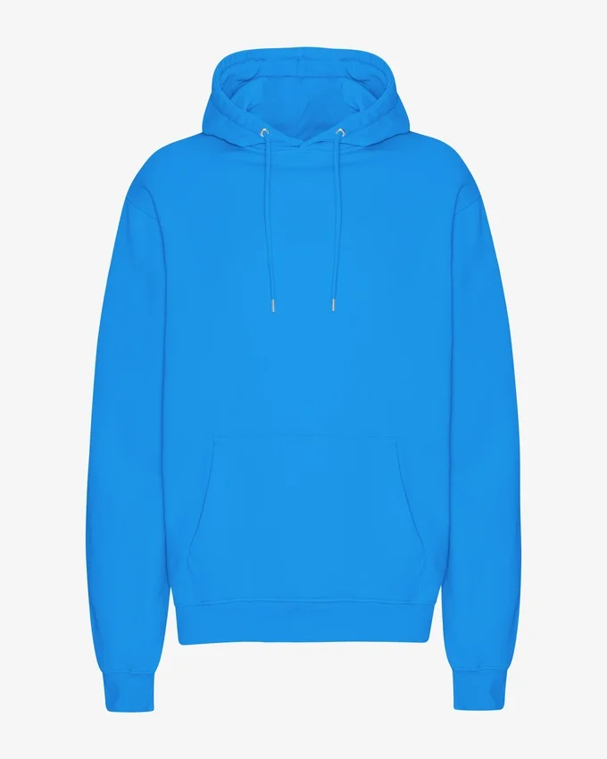 Sweat à capuche Classic Organic en laine bio - Bleu Pacifique