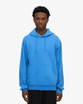 Sweat à capuche Classic Organic en laine bio – Bleu Pacifique