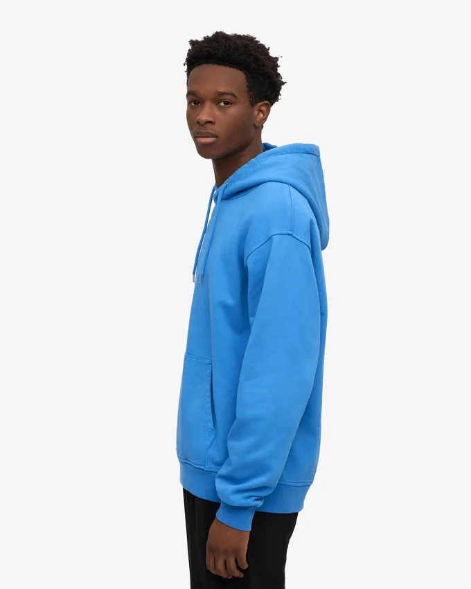 Sweat à capuche Classic Organic en laine bio - Bleu Pacifique