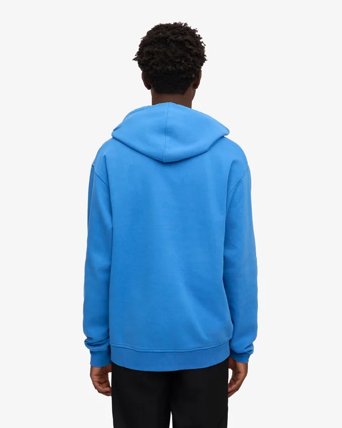 Sweat à capuche Classic Organic en laine bio - Bleu Pacifique