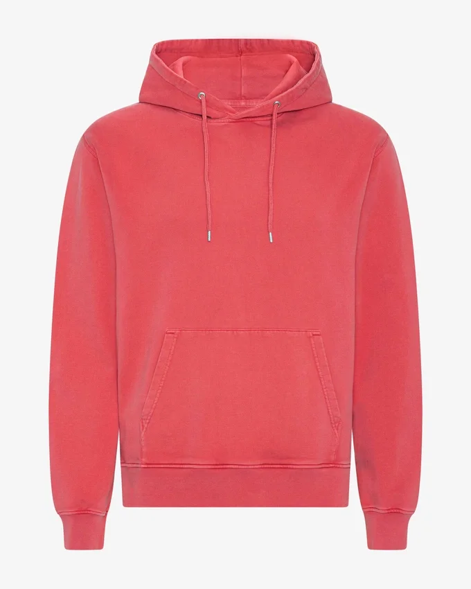 Sweat à capuche Classic Organic - Rouge délavé