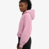 Sweat à capuche court zippé en coton bio - Fleur de cerisier