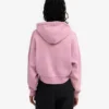 Sweat à capuche court zippé en coton bio - Fleur de cerisier