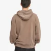 Sweat à capuche oversize bio avec fermeture éclair - Kaki délavé