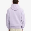 Sweat à capuche oversize bio avec fermeture éclair - Lavande douce