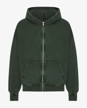 Sweat à capuche oversize bio avec fermeture éclair - Midnight Forest