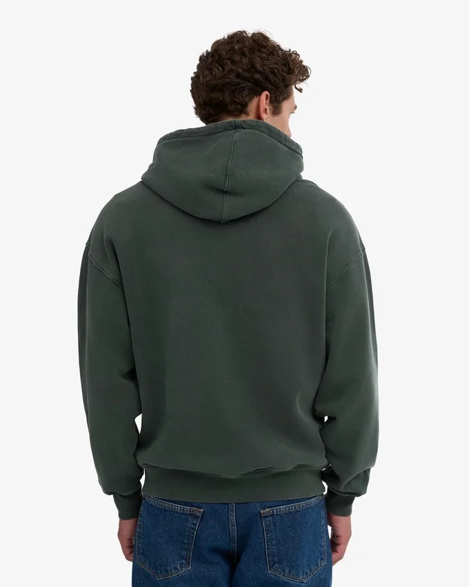 Sweat à capuche oversize bio avec fermeture éclair - Midnight Forest