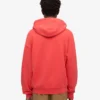 Sweat à capuche oversize bio avec fermeture éclair - Rouge mandarine
