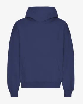 Sweat à capuche oversize bio - Bleu marine