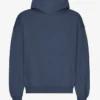 Sweat à capuche oversize bio - Bleu pétrole
