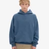 Sweat à capuche oversize bio - Bleu pétrole
