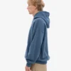 Sweat à capuche oversize bio - Bleu pétrole