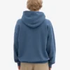 Sweat à capuche oversize bio - Bleu pétrole