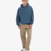Sweat à capuche oversize bio - Bleu pétrole