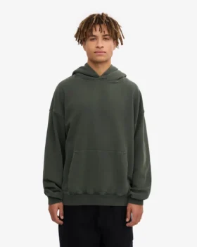 Sweat à capuche oversize bio – Forêt de minuit