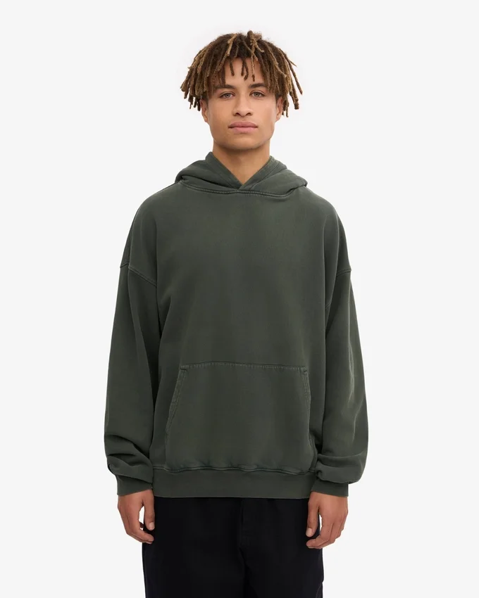 Sweat à capuche oversize bio - Forêt de minuit