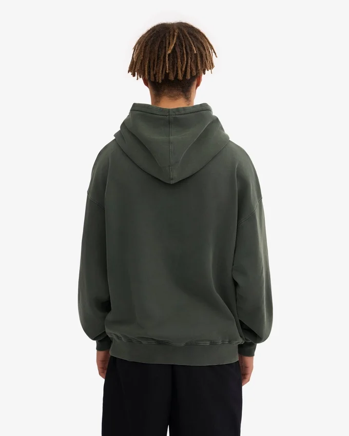 Sweat à capuche oversize bio - Forêt de minuit