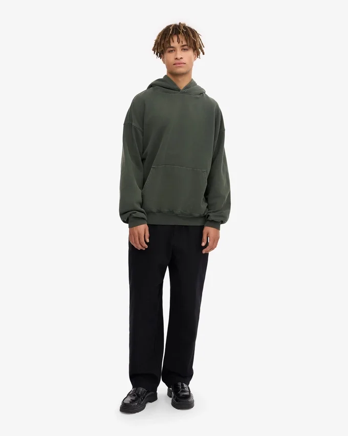 Sweat à capuche oversize bio - Forêt de minuit