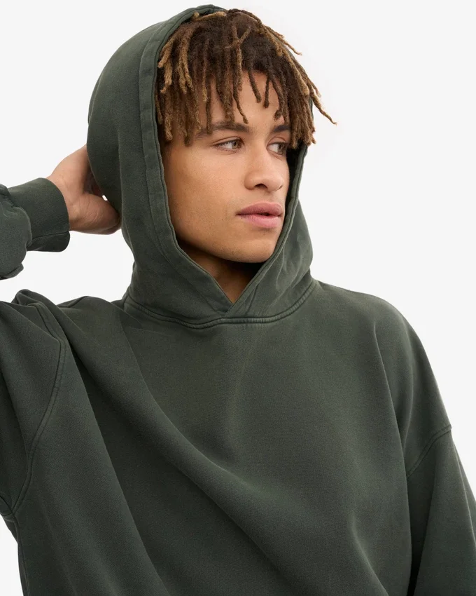 Sweat à capuche oversize bio - Forêt de minuit