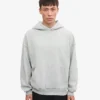 Sweat à capuche oversize bio - Gris délavé