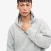 Sweat à capuche oversize bio - Gris délavé