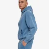 Sweat à capuche oversize bio - Indigo délavé