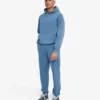 Sweat à capuche oversize bio - Indigo délavé