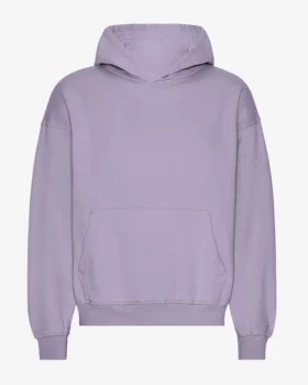 Sweat à capuche oversize bio - Jade violet