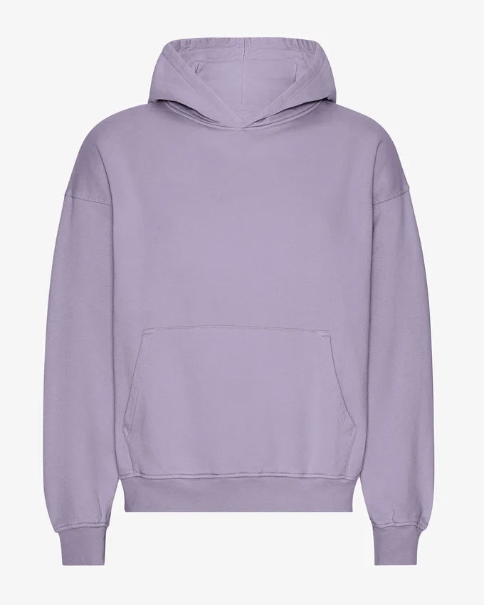 Sweat à capuche oversize bio - Jade violet