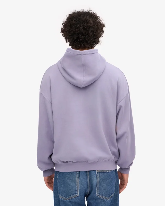 Sweat à capuche oversize bio - Jade violet