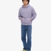 Sweat à capuche oversize bio - Jade violet