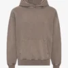 Sweat à capuche oversize bio - Kaki délavé