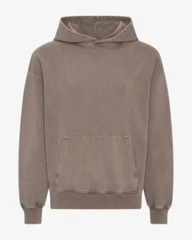 Sweat à capuche oversize bio - Kaki délavé