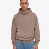 Sweat à capuche oversize bio - Kaki délavé
