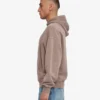 Sweat à capuche oversize bio - Kaki délavé