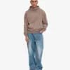 Sweat à capuche oversize bio - Kaki délavé