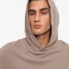 Sweat à capuche oversize bio - Kaki délavé
