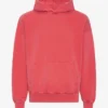 Sweat à capuche oversize bio - Rouge délavé
