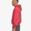 Sweat à capuche oversize bio - Rouge délavé