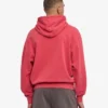 Sweat à capuche oversize bio - Rouge délavé