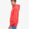 Sweat à capuche oversize bio - Rouge mandarine
