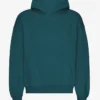 Sweat à capuche oversize bio - Vert océan