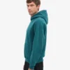 Sweat à capuche oversize bio - Vert océan