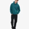 Sweat à capuche oversize bio - Vert océan