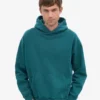 Sweat à capuche oversize bio - Vert océan