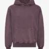 Sweat à capuche oversize bio - violet délavé